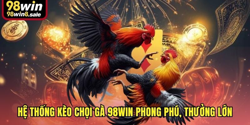 Hệ thống kèo chọi gà 98win phong phú, thưởng lớn