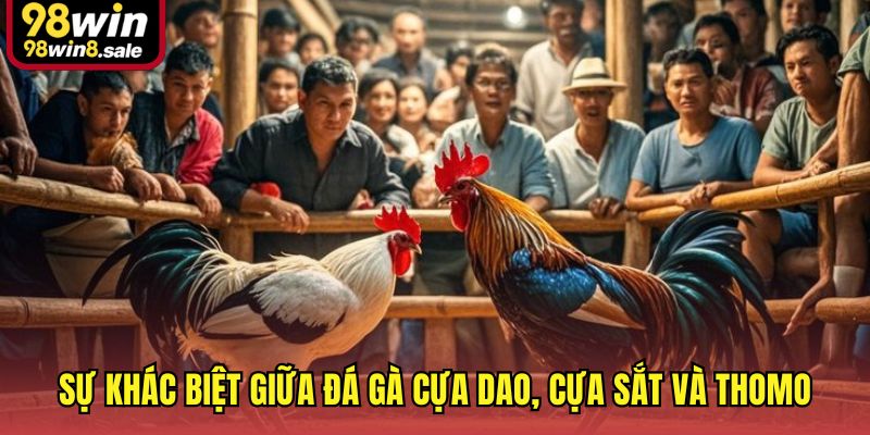 Sự khác biệt giữa đá gà cựa dao, cựa sắt và Thomo